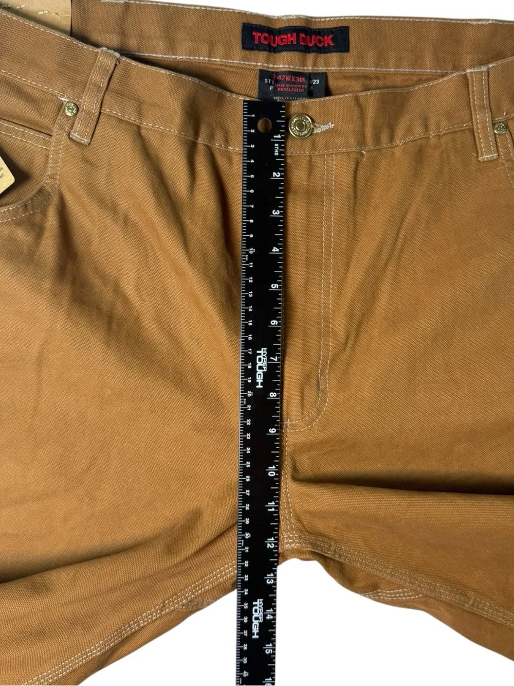 Tough Duck Men’s 42x30 Brown Cotton Work Utility Pants NWT